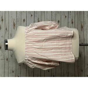 Universal Thread white and red cotton embroidered off-shoulder top Size XL